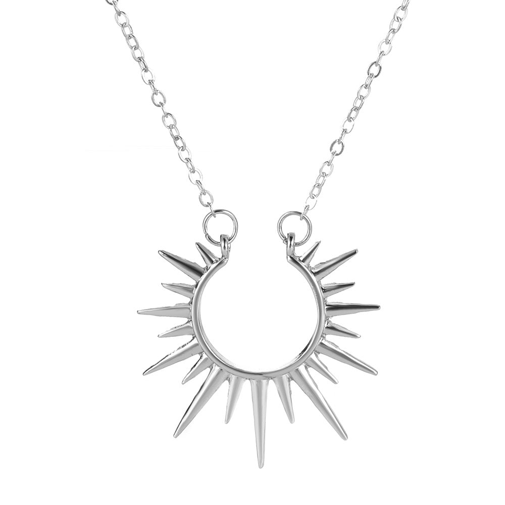 Sunflower Pendant Necklace Retro Metal Clavicle Chain Fashion Creative Jewelry Women