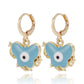 Jewelry ins color butterfly devil's eye pendant earrings female earrings high-end niche earrings