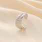Fashion Simple Versatile Stainless Steel Ring Irregular Open Ring Ladies Ring Jewelry
