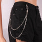 Pants chain ins net red metal iron chain pants hanging chain ornaments double-layer spring hip-hop pants chain trend for men and women