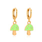 Ins cute drop earrings colorful alien flowers mushroom gossip earrings simple earrings