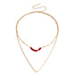 Jewelry Fashion Double Layer Necklace Sweater Chain Women's Trendy Cool Indifferent Niche Versatile Design Sense Necklace