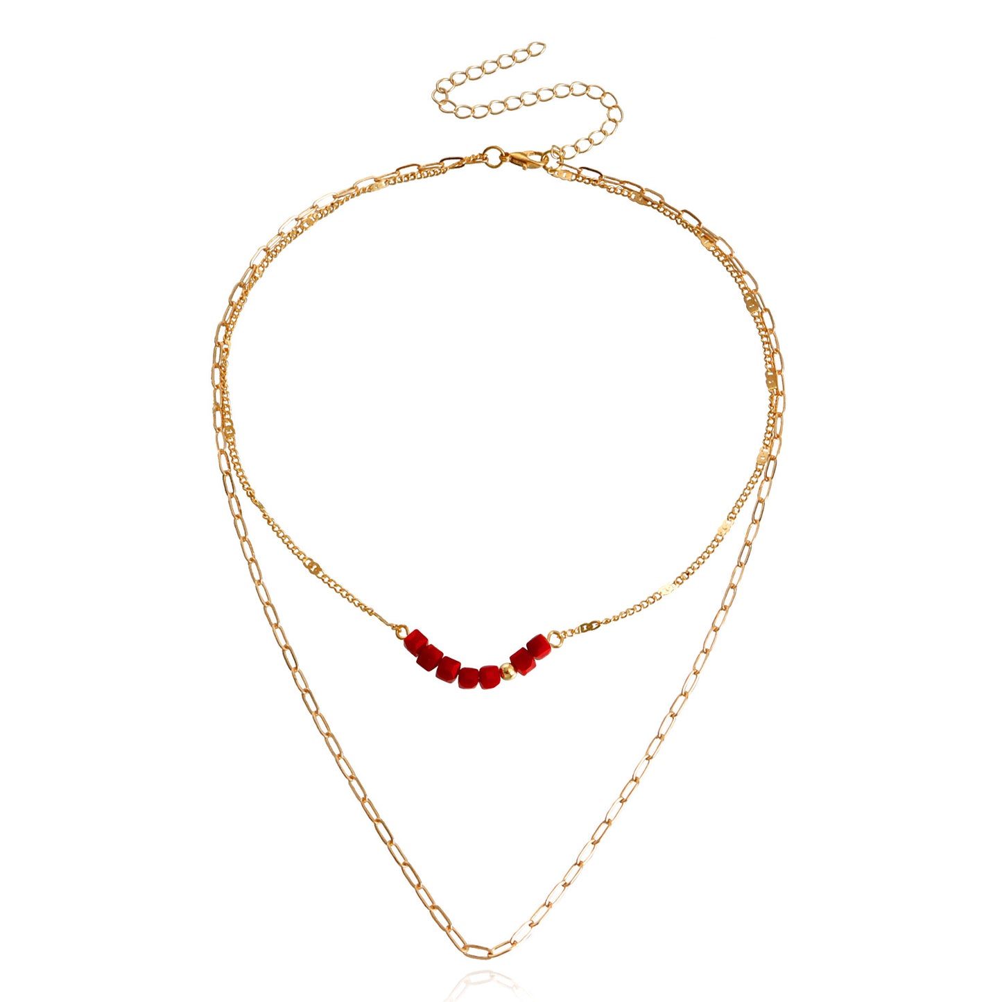 Jewelry Fashion Double Layer Necklace Sweater Chain Women's Trendy Cool Indifferent Niche Versatile Design Sense Necklace