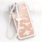 ins personality fashion color acrylic bead mobile phone lanyard peach heart bag chain female pendant