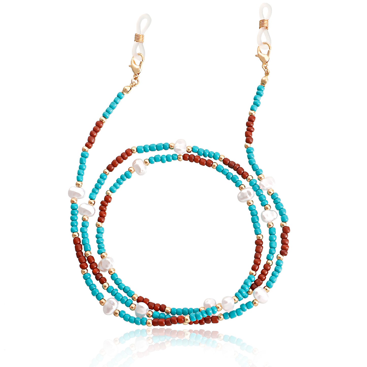 Mask hanging chain glasses chain acrylic pearl rice bead mask chain