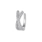 Personalized simple ear bone clip fashion geometric micro-inlaid zircon earrings earrings cold temperament x cross ear clip