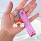 Toy Story cartoon key chain monster pendant car key pendant rainbow sun polymer clay bag chain