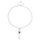 Jewelry ins geometric exaggeration French knight shield cross necklace niche design sense of light luxury