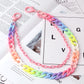 Fashion Waist Jewelry Versatile Candy Color Double Layer High Street Retro Color Resin Pants Chain Chain