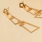 Exaggerated personality geometric metal C-shaped earrings love circle long earrings simple and versatile earrings