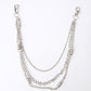 Design hollow butterfly cross double-layer waist chain trendy brand with the same hip-hop national trend disco ins trousers chain