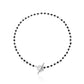 Jewelry Custom Fashion Black Crystal Glass Bead Chain Simple OT Buckle Short Flower Necklace