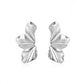 Retro exaggerated golden flower earrings simple temperament matte irregular petal earrings fashion earrings for women