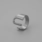 English 26-letter steel peptide ring niche design stainless steel gold-plated cold opening finger jewelry