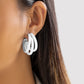 Jewelry Fashion Metal Round Tube Irregular Earrings Simple Temperament Spray Paint Color C Shape Earrings