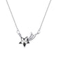Simple and cold zircon pendant necklace fashion five-pointed star key cat clavicle chain niche design