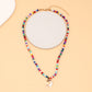 Christmas Ornament Fashion Drip Oil Pendant Christmas Tree Clavicle Chain Bohemian Colorful Handmade Rice Beads