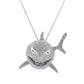 Hip-hop Diamond Pendant Necklace Retro Punk Exaggerated Large Shark Clavicle Chain Couple Accessories
