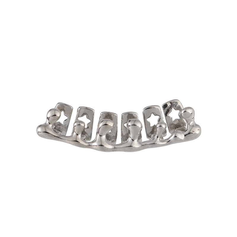 HIPHOP full diamond metal hip hop poker shape braces fashion trend rock denture jewelry