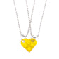 Heart-shaped building block couple necklace ins creative double-layer detachable beaded splicing collarbone chain female