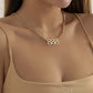 Simple and indifferent metal chain letter pendant hip-hop punk necklace female all-match niche clavicle chain