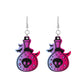 Halloween series earrings dark skull heart-shaped earrings female fashion creative funny spider exaggerated earrings