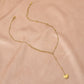 Minority Light Luxury Peach Heart Necklace Gold Plated Love Stainless Steel Pendant Necklace Heart Shaped Titanium Steel Clavicle Chain