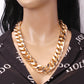 Jewelry exaggerated big thick chain metal decorative necklace female tide INS short collarbone chain