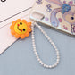 Jewelry ethnic creative monster sun soft pottery accessories pearl chain wristband mobile phone lanyard