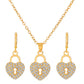 Jewelry set female fashion diamond note crown butterfly necklace earrings set ins tide