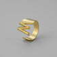 English 26-letter steel peptide ring niche design stainless steel gold-plated cold opening finger jewelry