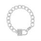 N1495 Jewelry Simple Minor Rhinestone Small Lock Necklace Fashion Simple Chain Sweet Cool Bracelet