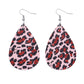 Jewelry Leopard Combination Leather Earrings Female Valentine's Day Fashion PU Earrings