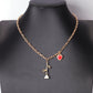 Diamond Pendant Necklace Female Niche Design Sense Light Luxury Temperament Simple Clavicle Chain Advanced Sense Net Red Indifference
