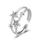 Ins super fairy zircon butterfly open ring female fashion light luxury wheat ear index finger ring simple star ring