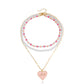 Jewelry Bohemia imitation pearl exaggerated color LOVE love pendant necklace hot girl necklace