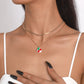 N1699 Necklace Fresh and Lovely Drip Oil Cherry Print Ladybug Layered Double Layer Simple Necklace