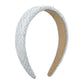 F4249 Retro literary and artistic fashion headband plaid pattern clear wide edge small perfume drill simple headband female