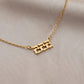 Explosive Angel Number 111999 Stainless Steel Cut Necklace Number Titanium Steel Real Gold Pendant
