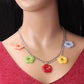 Necklace Geometric Contrasting Color Pendant Resin Small Fresh Flower Necklace Hip Hop Personality Fashion Necklace