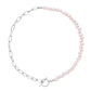 Jewelry Fashion Trendy OT Buckle Shaped Pearl Necklace Women's Geometric Simple Small Hole Chain Necklace