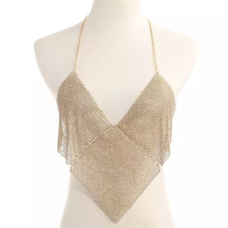 Jewelry Sexy Night Diamond Chest Chain Flash Diamond Stitching Personality Triangle Vest Body Chain Chest Chain Female