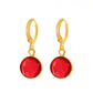 ins color transparent crystal earrings fashion light luxury French mini water drop earring temperament simple earrings