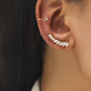 Simple Star Small Diamond Ear Clip Leaf Flower Sun Flower Geometric Pearl Zircon No Pierced Ear Stud Set