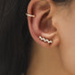 Simple Star Small Diamond Ear Clip Leaf Flower Sun Flower Geometric Pearl Zircon No Pierced Ear Stud Set