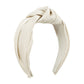 F4269 Internet celebrity fabric knotted sweet headband pure color wide-brimmed girl heart to reduce age and go out to press hair headband