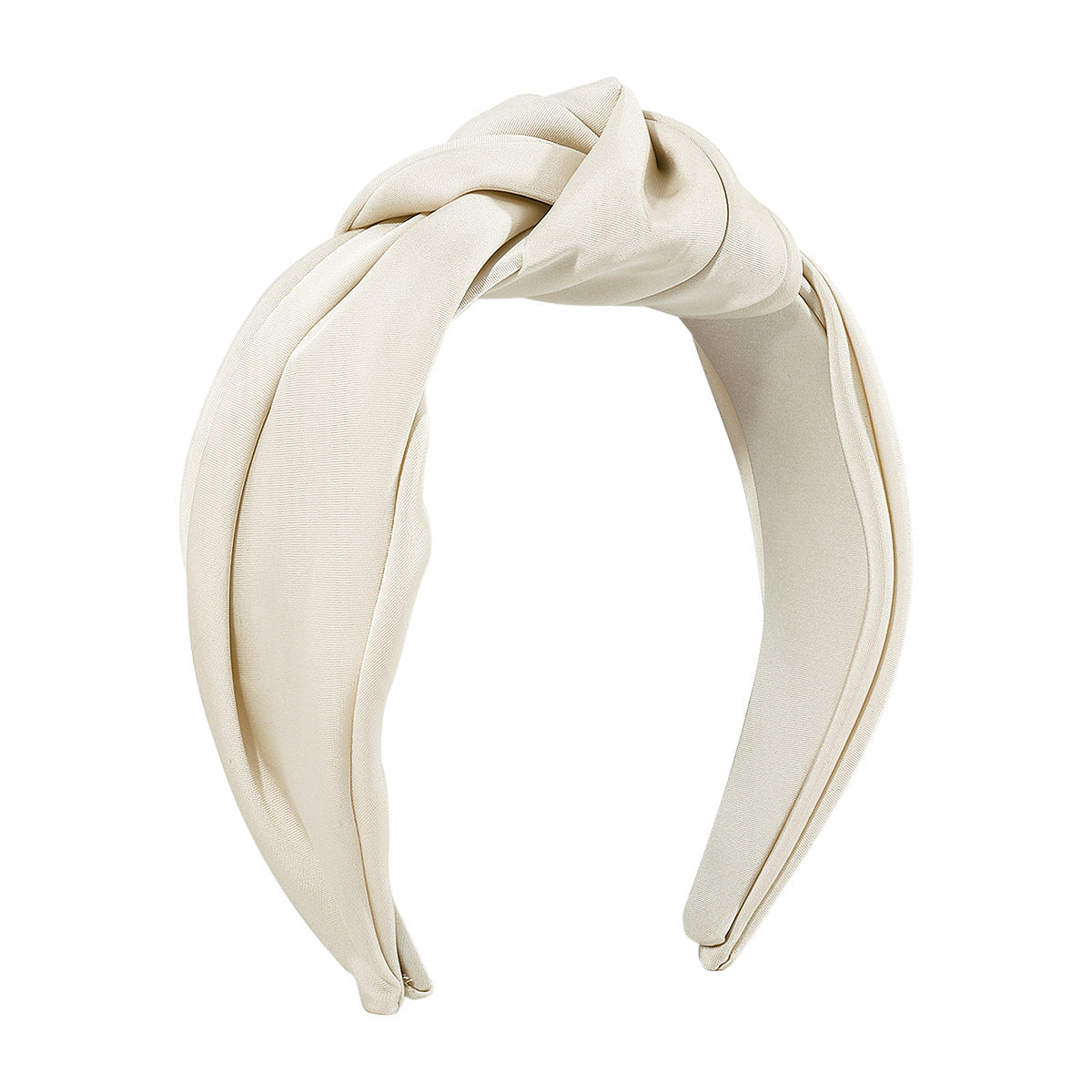 F4269 Internet celebrity fabric knotted sweet headband pure color wide-brimmed girl heart to reduce age and go out to press hair headband