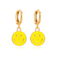 Ins cute dripping oil smiling face earrings simple metal smile earrings fashion creative earrings earrings female