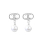 Retro temperament pearl earrings female ins fashion simple metal geometric earrings net red earrings trend