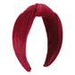 F4973 autumn and winter pure color headband gold velvet retro knotted niche geometric small fragrant headband female